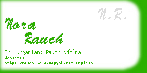 nora rauch business card